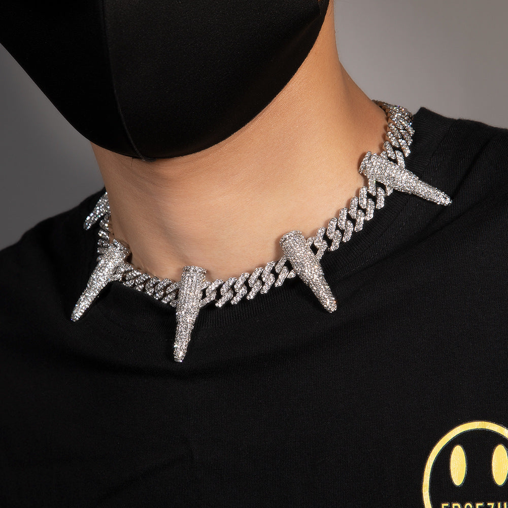 Hip-hop diamond-encrusted black panther necklace - MERGE.DAY.1.FREESTYLE