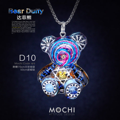 Creative Cyberpunk Duffy Bear Couple Necklace Sweatshirt Pendant - MERGE.DAY.1.FREESTYLE