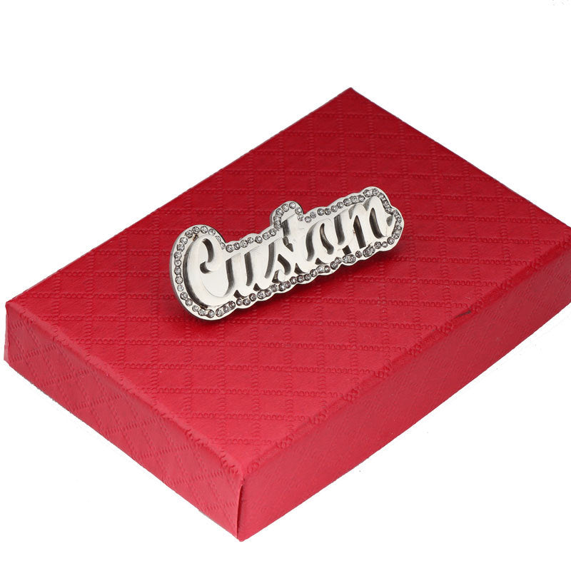 Customized double layer diamond name necklace - MERGE.DAY.1.FREESTYLE