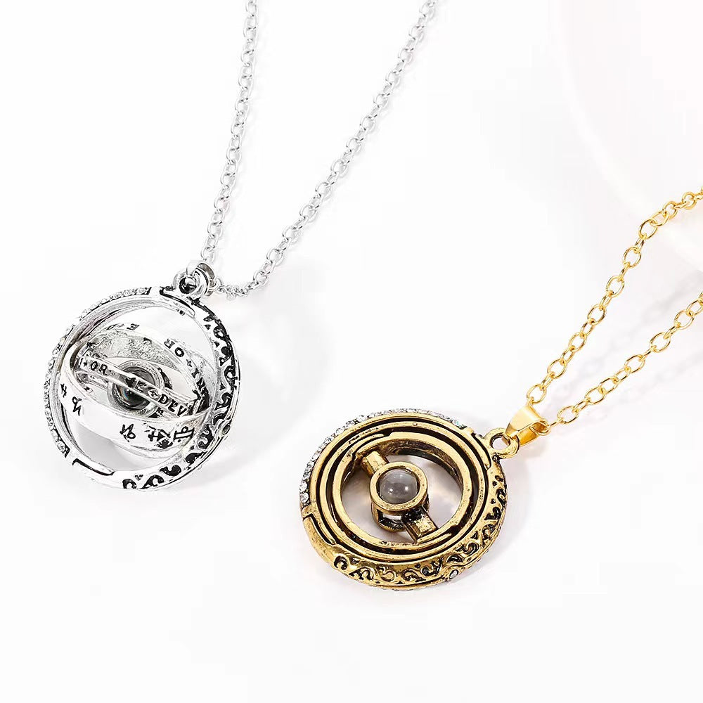 Astronomical ball projection necklace rotatable pendant - MERGE.DAY.1.FREESTYLE