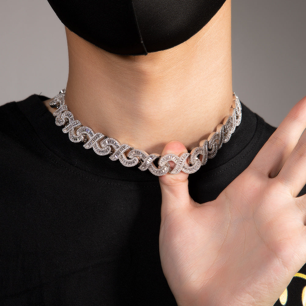 15mm Diamond Geometric Infinity Cuban Chain - MERGE.DAY.1.FREESTYLE