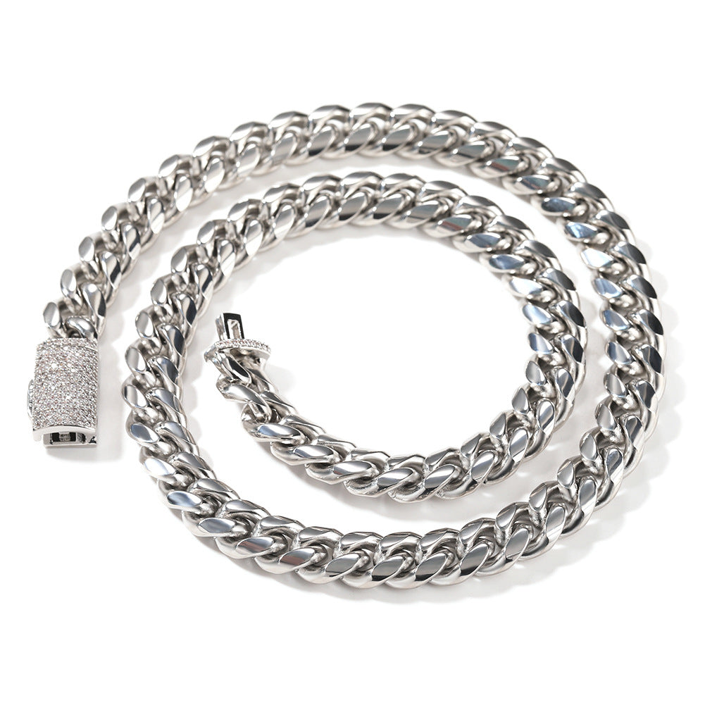 Hip-hop zircon stainless steel zircon necklace - MERGE.DAY.1.FREESTYLE