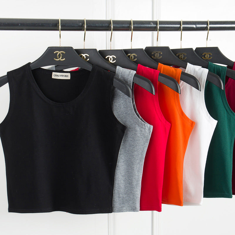 Bottoming sleeveless suspender sports midriff-baring vest - MERGE.DAY.1.FREESTYLE