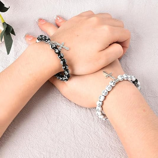 Couple colorful rosary bracelets - MERGE.DAY.1.FREESTYLE