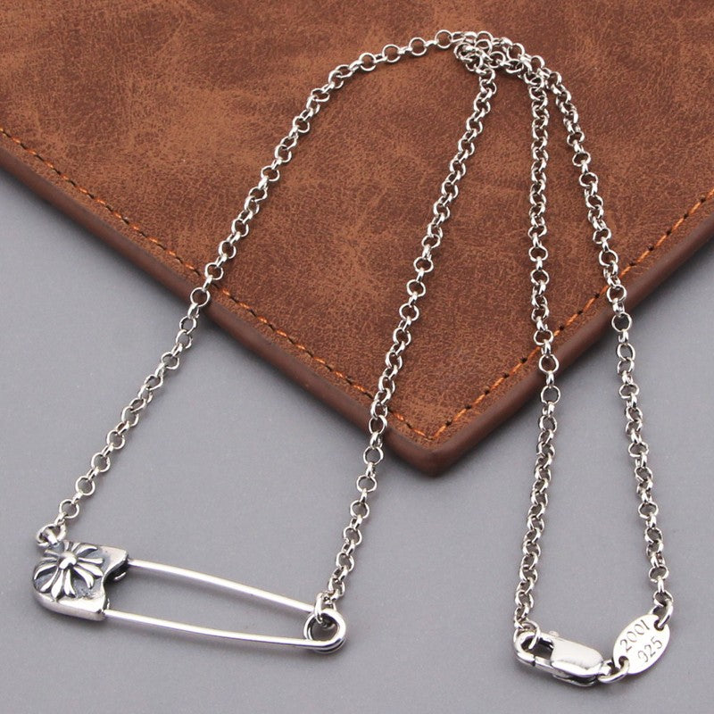 Retro cross pin necklace - MERGE.DAY.1.FREESTYLE