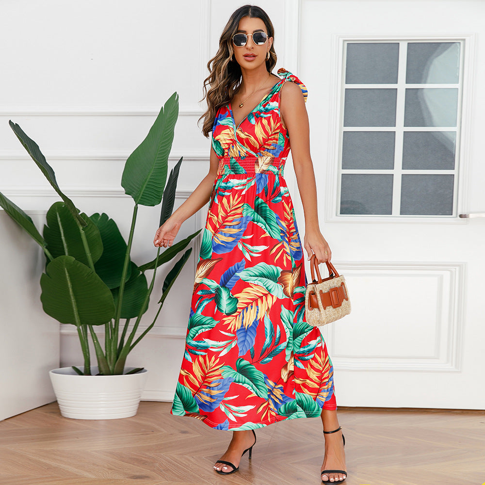 Hawaiian Beach Dress Summer Print Long Skirt Women's Dress - MERGE.DAY.1.FREESTYLE