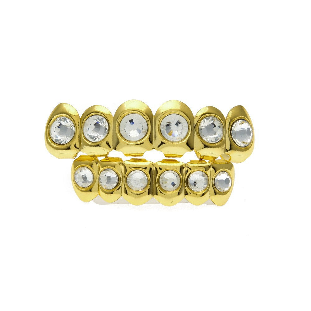 Hip-hop diamond-encrusted and gold-plated teeth grillz - MERGE.DAY.1.FREESTYLE