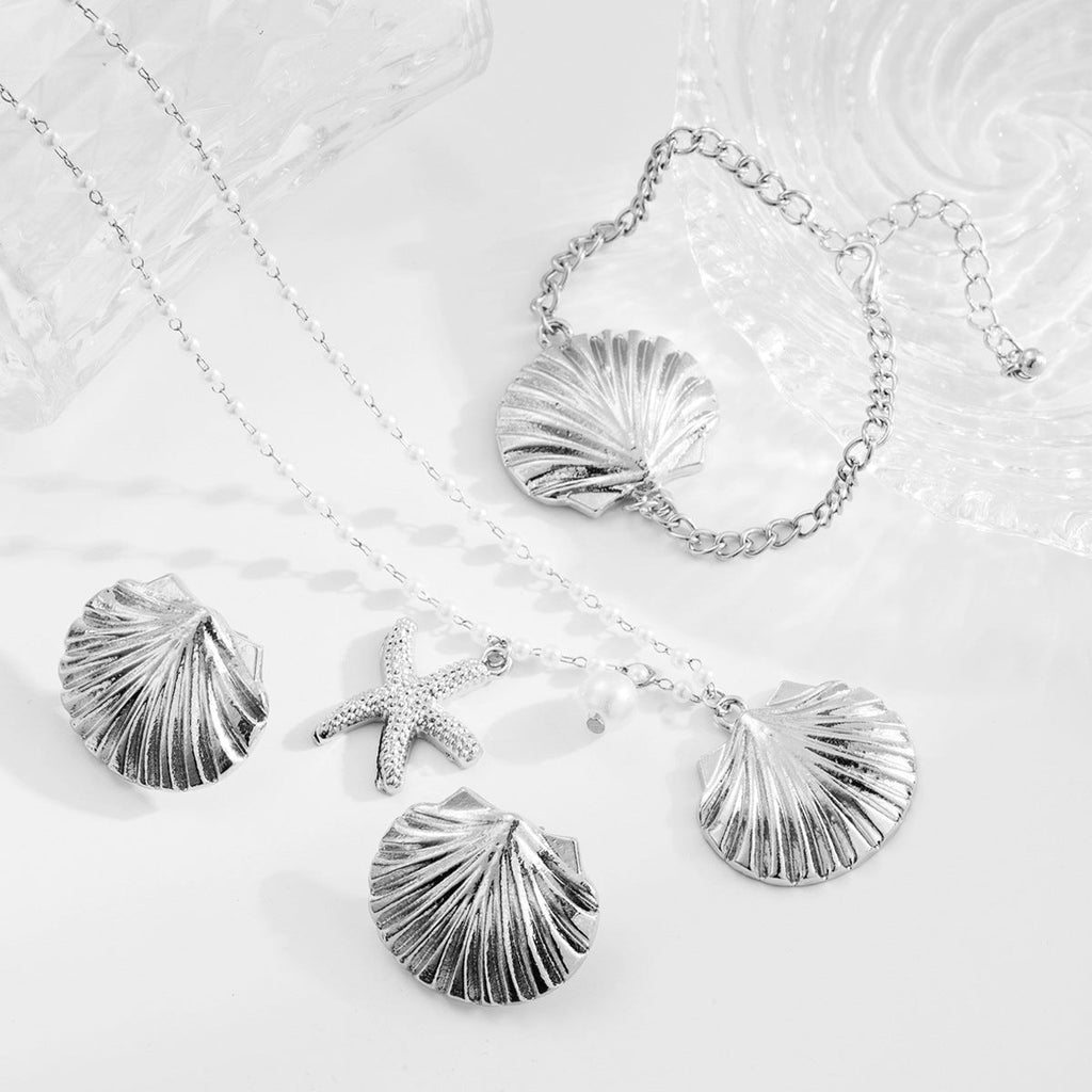 starfish necklace shell pearl light luxury necklace - MERGE.DAY.1.FREESTYLE