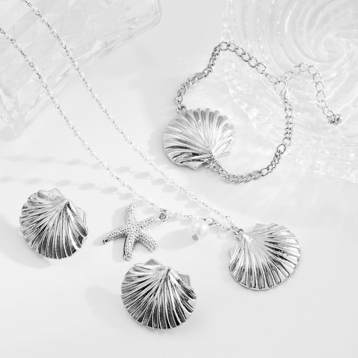 starfish necklace shell pearl light luxury necklace - MERGE.DAY.1.FREESTYLE