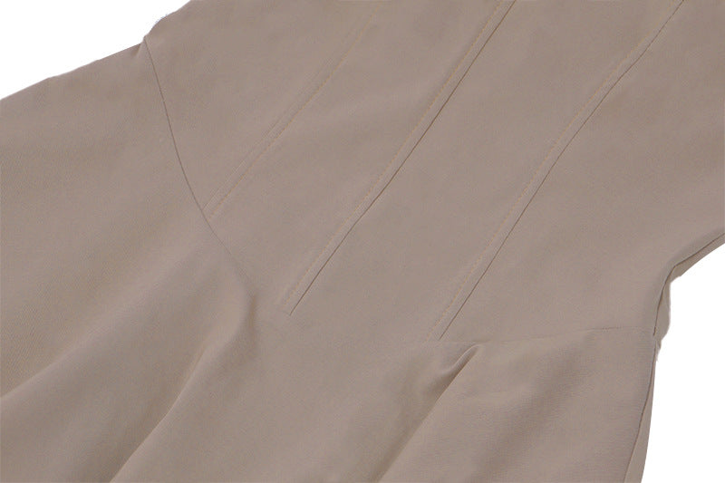 Sweet and spicy style V-neck low-cut slim A-line skirt - MERGE.DAY.1.FREESTYLE