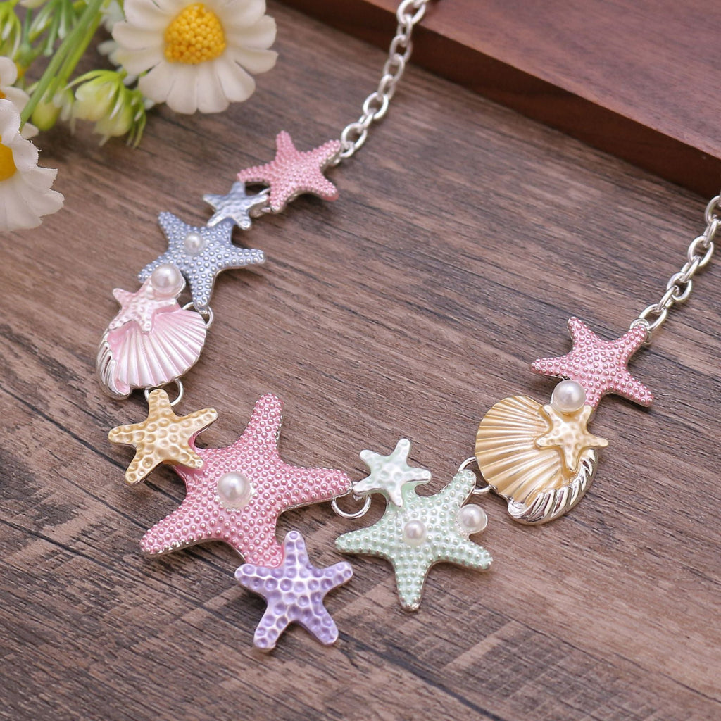 starfish necklace colorful oil painting necklace - MERGE.DAY.1.FREESTYLE