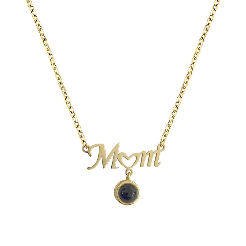 I love you love heart mom mother's Day projection Necklace - MERGE.DAY.1.FREESTYLE