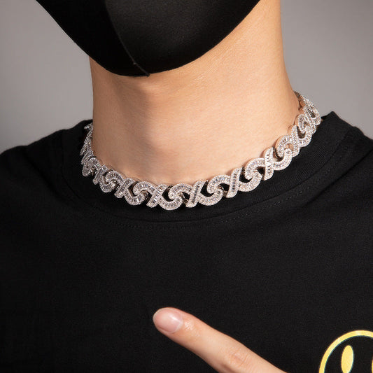 15mm Diamond Geometric Infinity Cuban Chain - MERGE.DAY.1.FREESTYLE