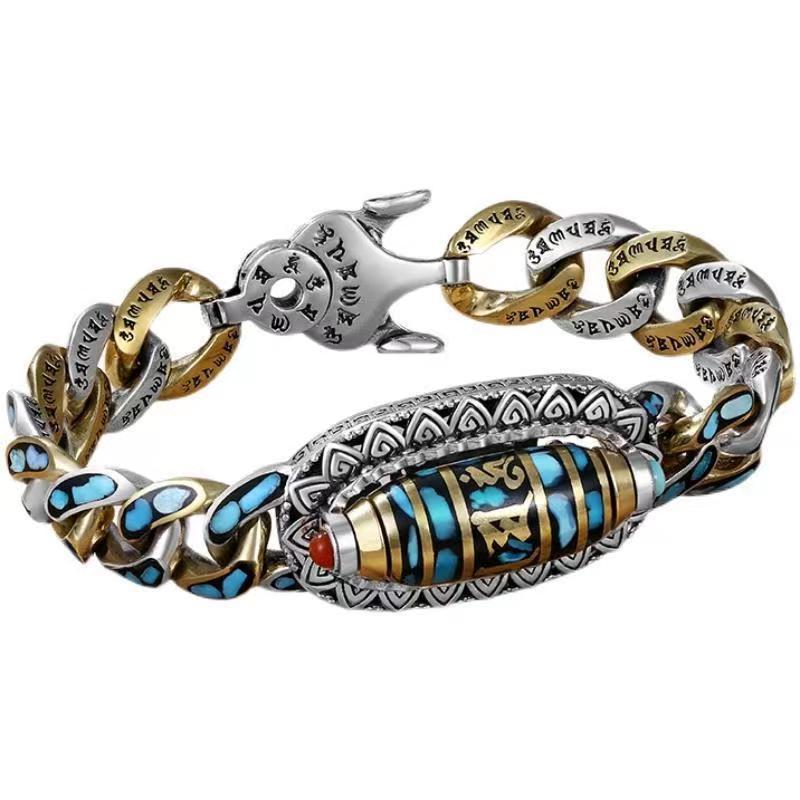 six-word mantra nine-eye dzi bracelet - MERGE.DAY.1.FREESTYLE