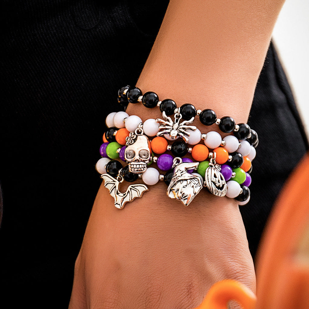 Halloween skull pumpkin bracelet set - MERGE.DAY.1.FREESTYLE