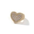 Hip-hop T-square heart-shaped zircon ring - MERGE.DAY.1.FREESTYLE
