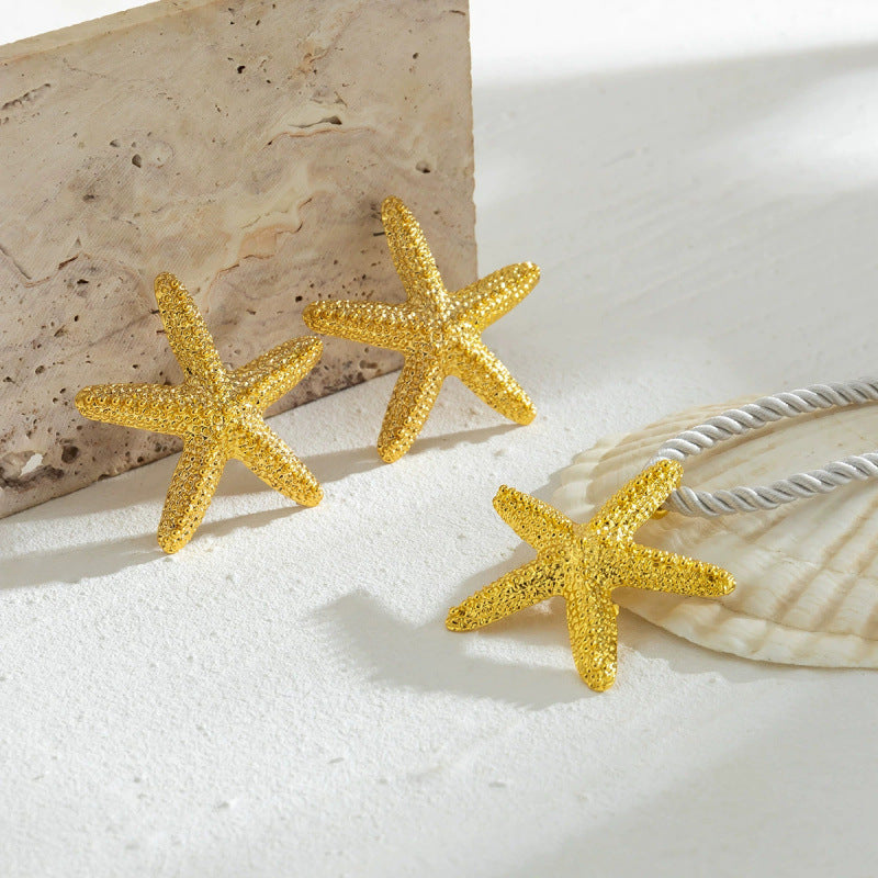 starfish necklace beach summer holiday earrings necklace - MERGE.DAY.1.FREESTYLE