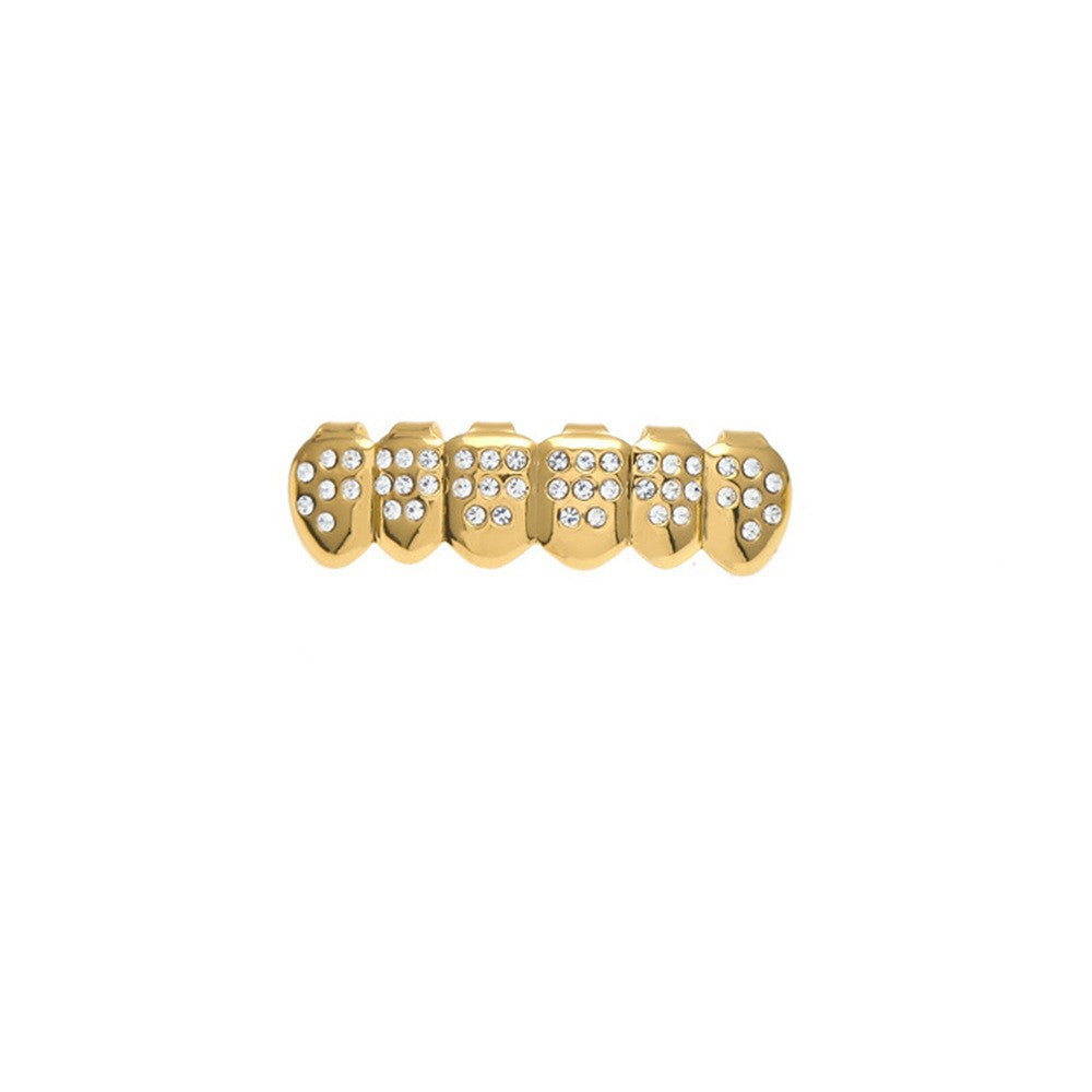 Hip-hop diamond-encrusted and gold-plated teeth grillz - MERGE.DAY.1.FREESTYLE