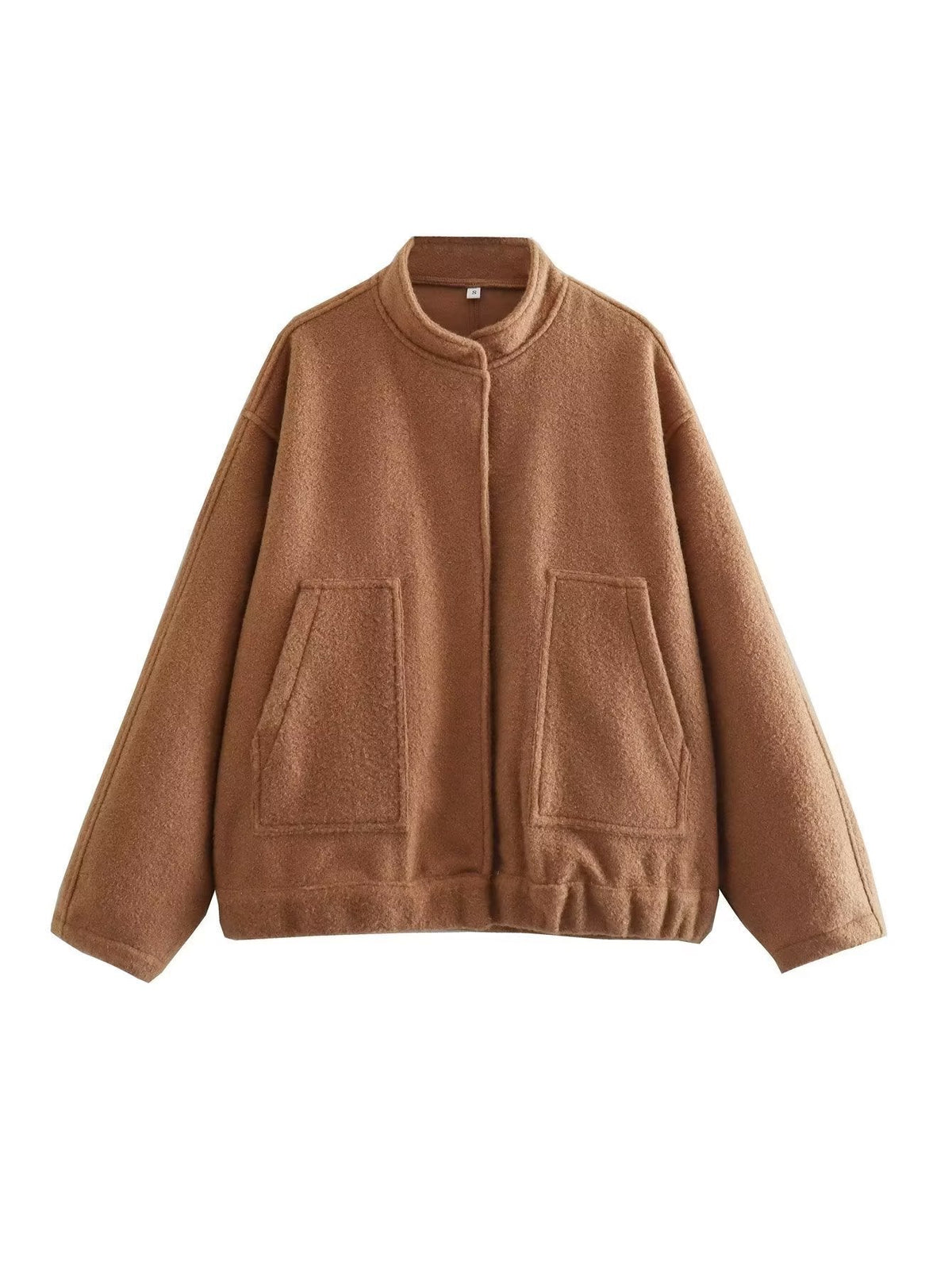 Stand-up collar plain coat - MERGE.DAY.1.FREESTYLE