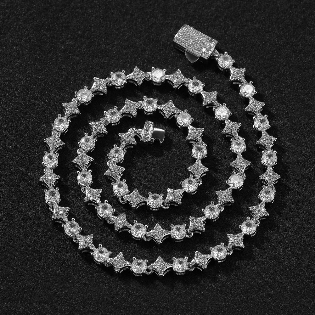 Star zircon tennis chain necklace - MERGE.DAY.1.FREESTYLE