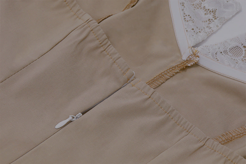 Sweet and spicy style V-neck low-cut slim A-line skirt - MERGE.DAY.1.FREESTYLE