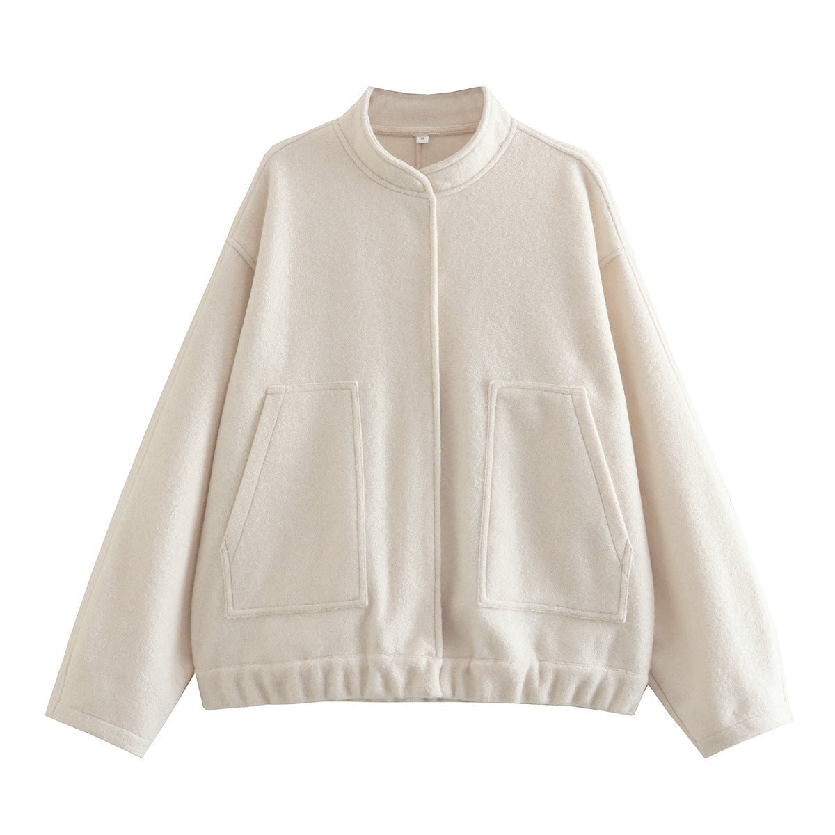 Stand-up collar plain coat - MERGE.DAY.1.FREESTYLE