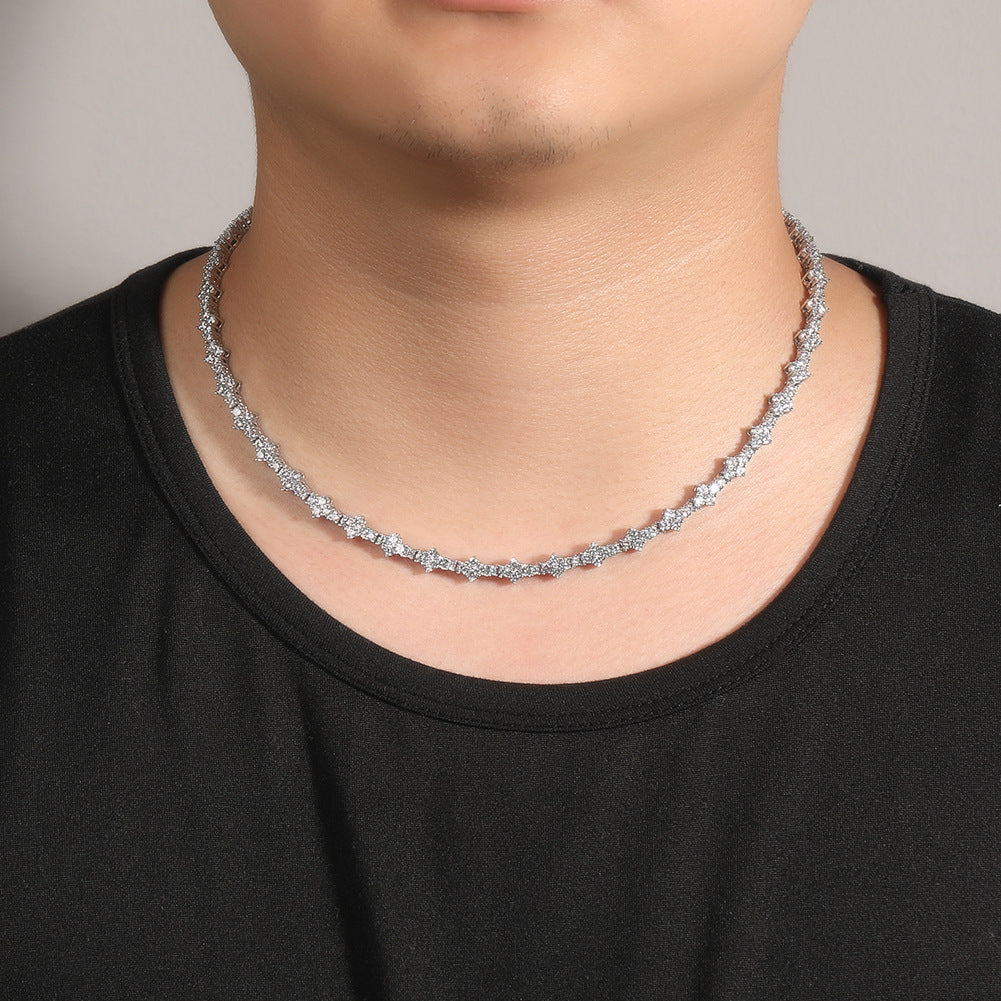 Diamond-studded high-end airplane tennis chain - MERGE.DAY.1.FREESTYLE