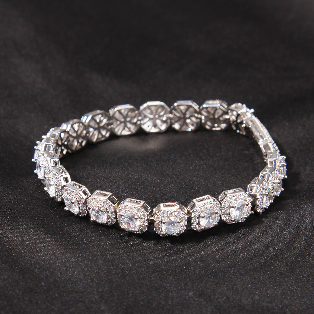 Hip-hop 9mm zircon-encrusted rock candy bracelet - MERGE.DAY.1.FREESTYLE