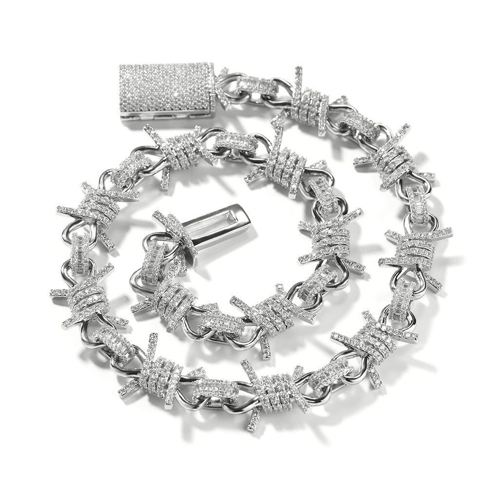 Wire chain diamond thorn necklace bracelet - MERGE.DAY.1.FREESTYLE
