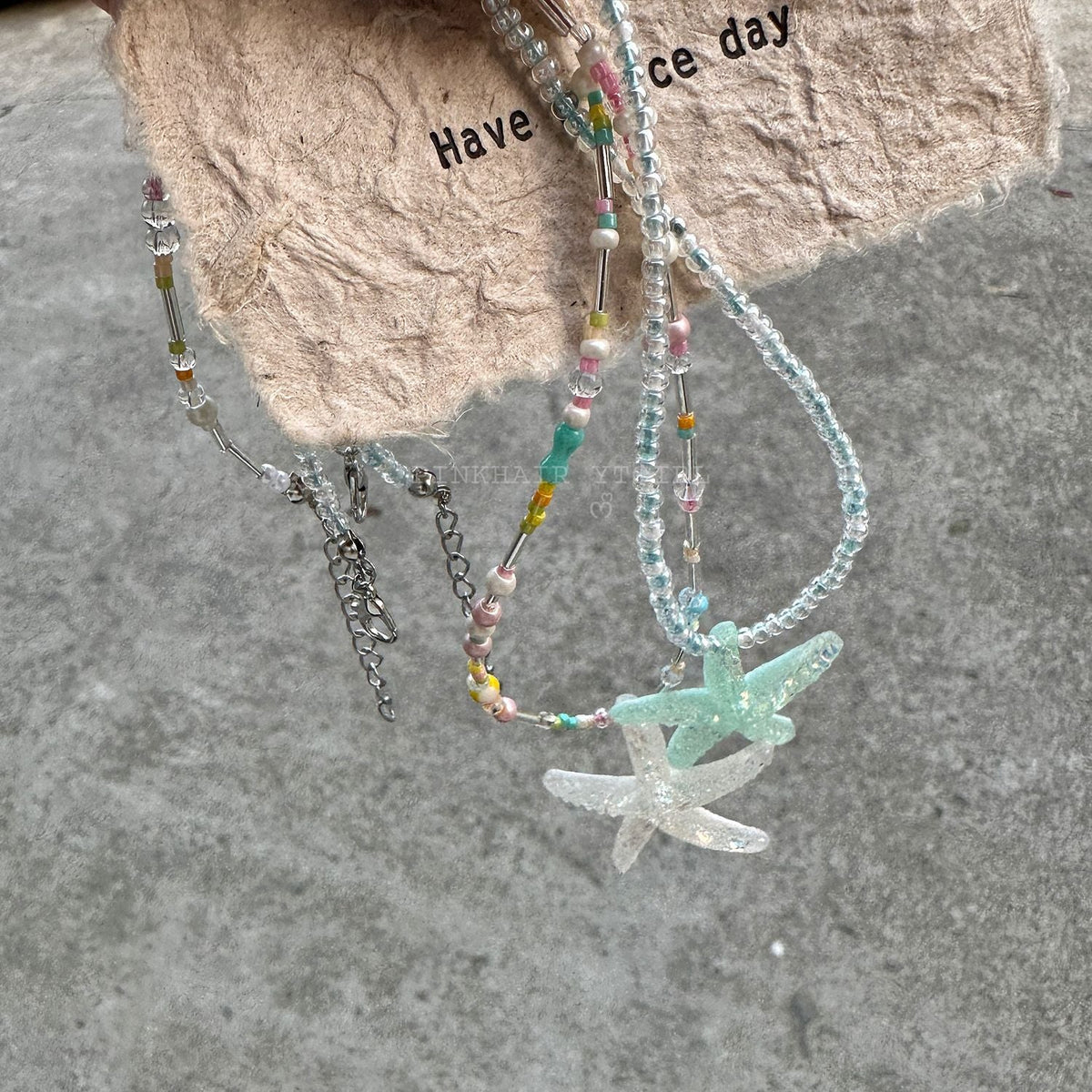 starfish necklace fresh dopamine color necklace - MERGE.DAY.1.FREESTYLE