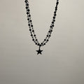 Dark Cross Rose Star Necklace - MERGE.DAY.1.FREESTYLE