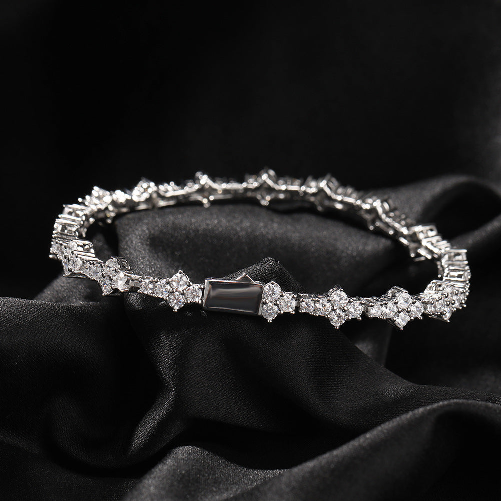 Diamond-studded high-end airplane tennis chain - MERGE.DAY.1.FREESTYLE