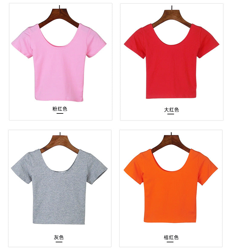 Tight navel-baring short-sleeved women's T-shirt - MERGE.DAY.1.FREESTYLE