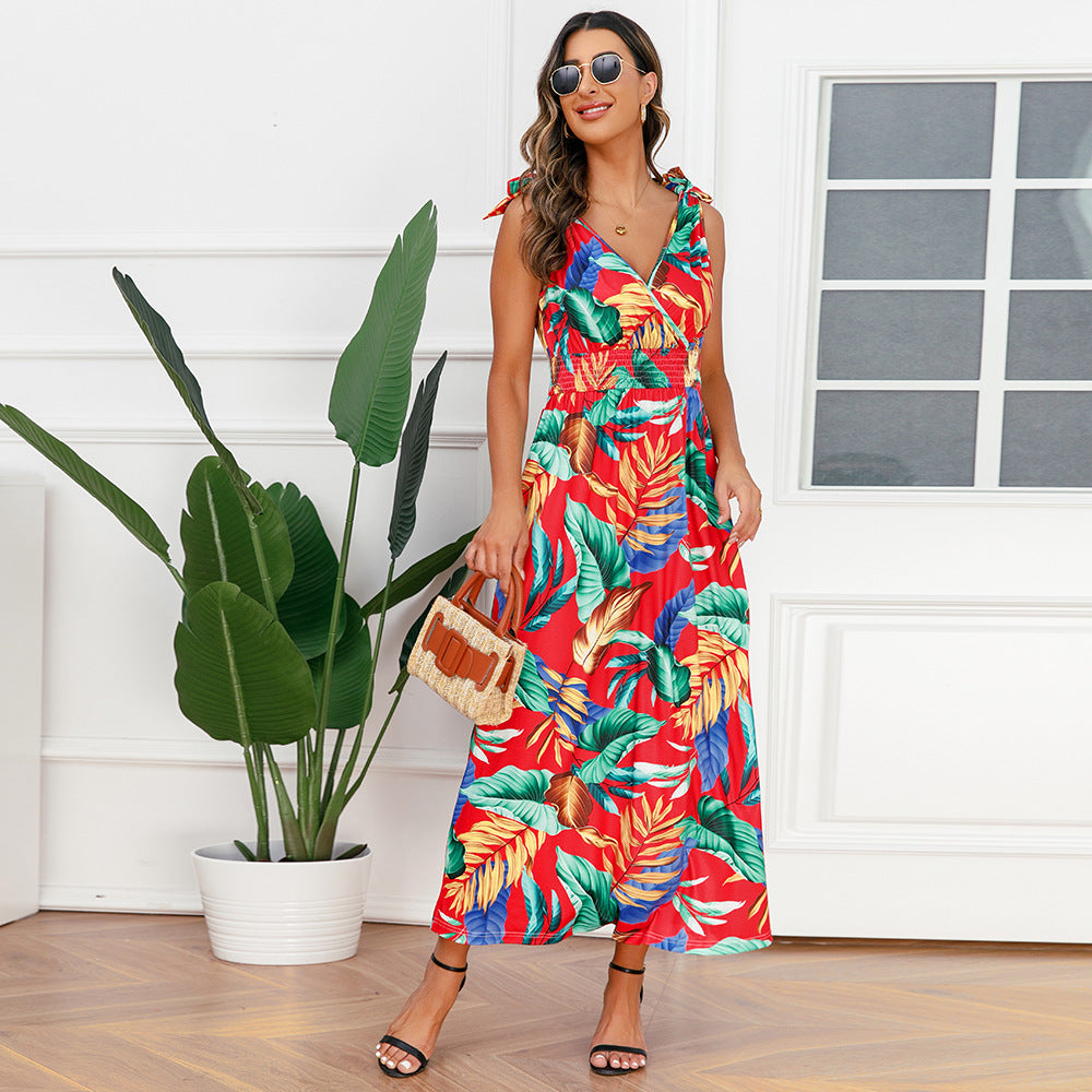 Hawaiian Beach Dress Summer Print Long Skirt Women's Dress - MERGE.DAY.1.FREESTYLE