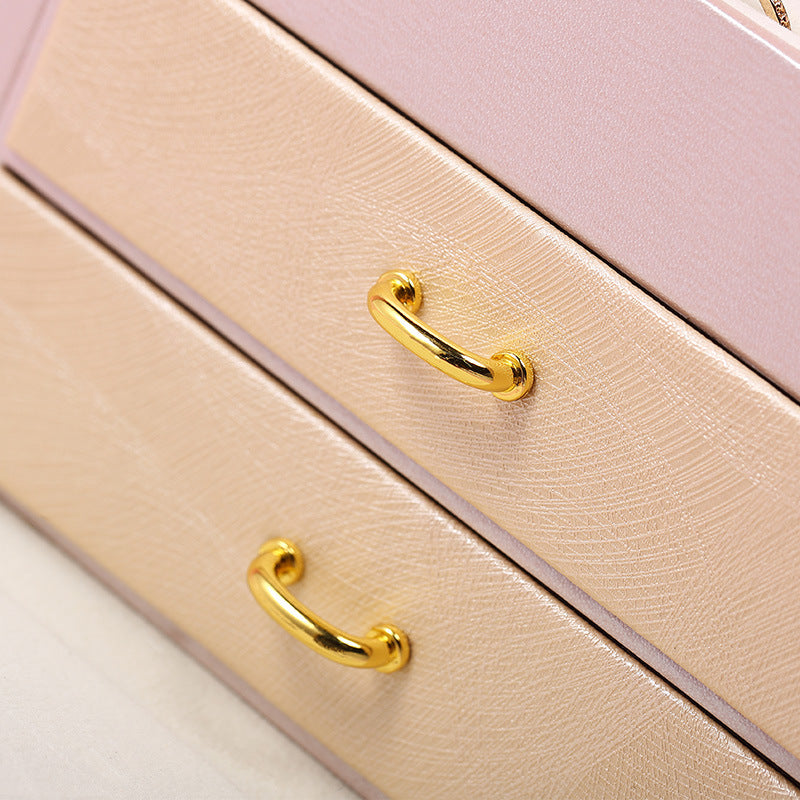 PU leather dustproof large capacity drawer jewelry box - MERGE.DAY.1.FREESTYLE
