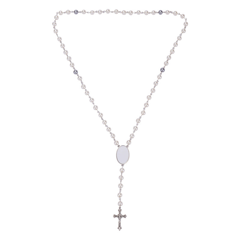 rosary necklace custom picture pendant - MERGE.DAY.1.FREESTYLE