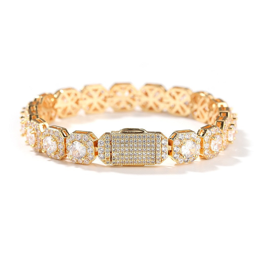 Hip-hop 9mm zircon-encrusted rock candy bracelet - MERGE.DAY.1.FREESTYLE