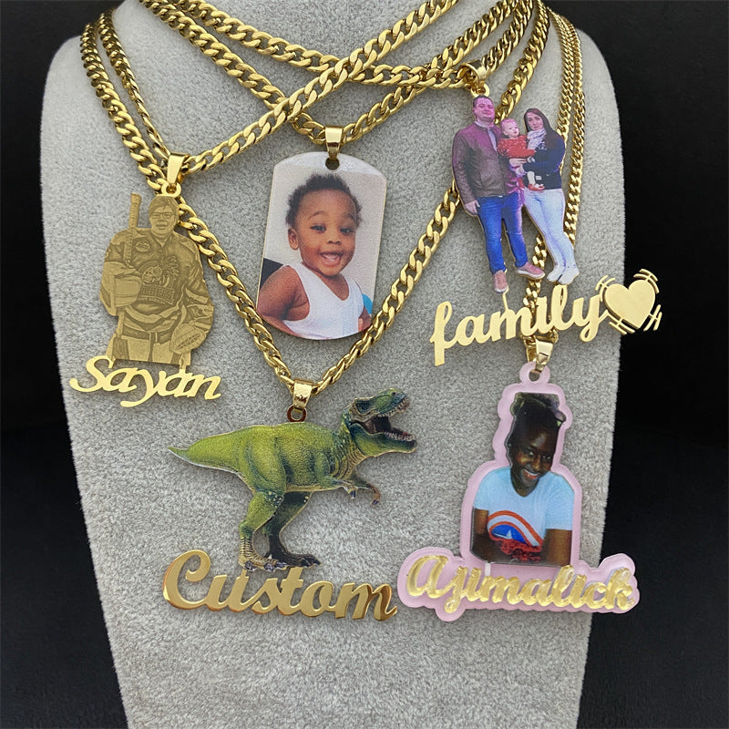 Custom Photo Necklace Picture Pendant Name Memory Jewelry - MERGE.DAY.1.FREESTYLE