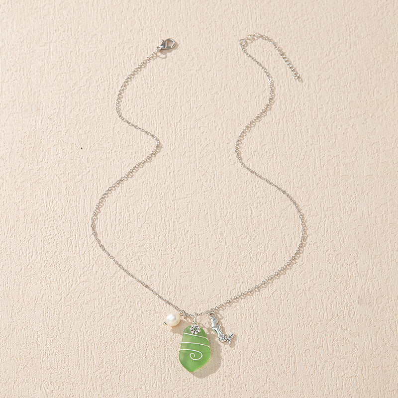 sea glass necklace - MERGE.DAY.1.FREESTYLE