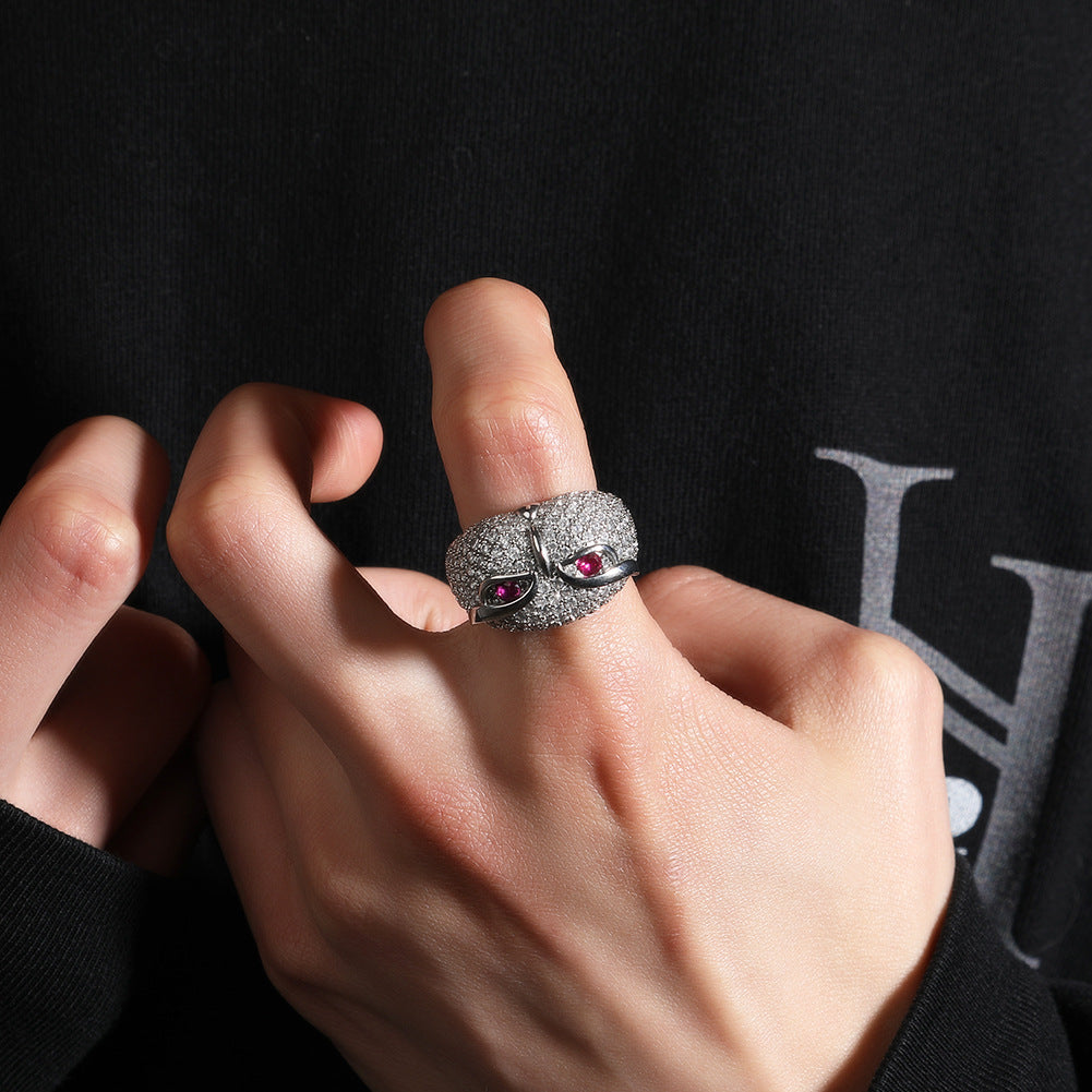 Hip-hop creative owl zircon-encrusted ring - MERGE.DAY.1.FREESTYLE