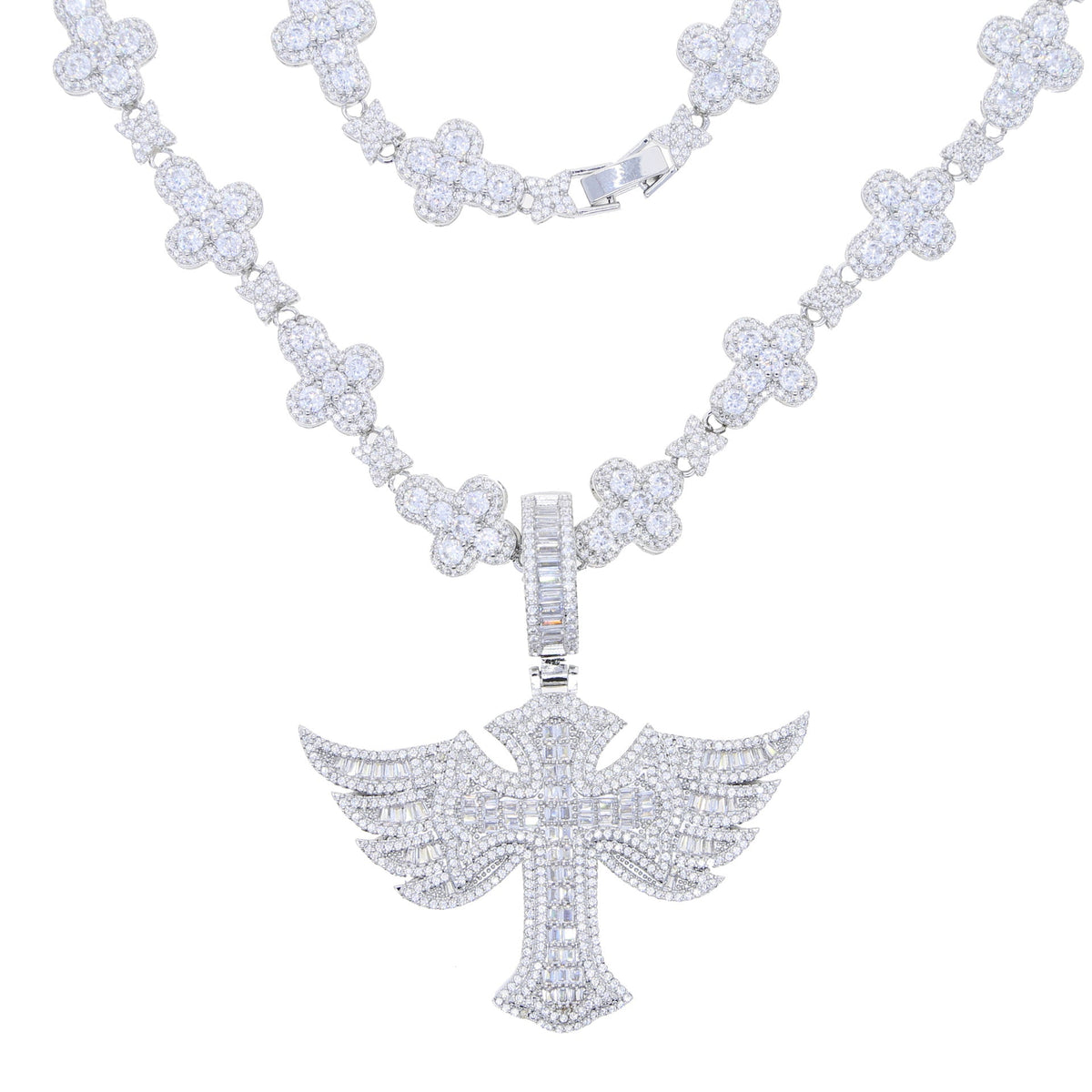 Diamond-Studded Hip Hop Zircon Cross Tennis Chain - MERGE.DAY.1.FREESTYLE