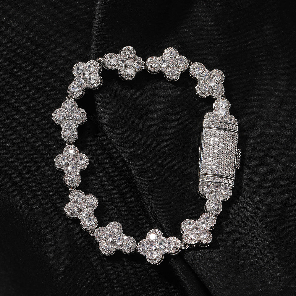mens gold cross moissanite chain necklace - MERGE.DAY.1.FREESTYLE
