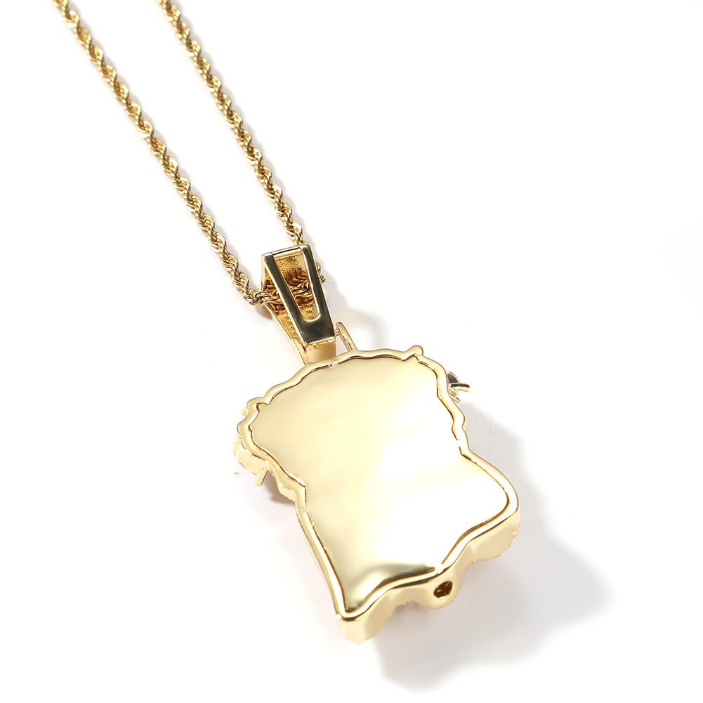 Hip Hop Iced Out CZ Jesus Piece Pendant Necklace - MERGE.DAY.1.FREESTYLE
