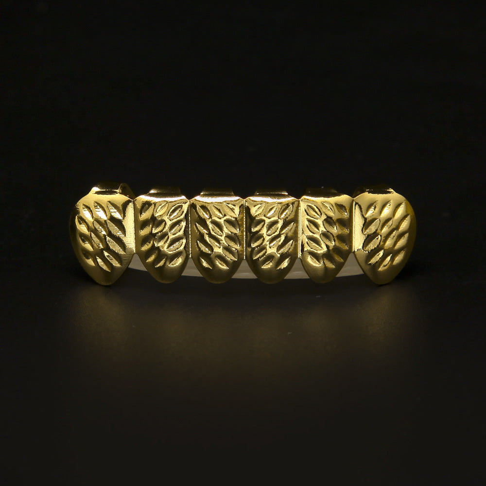 Hip-hop polished braces with gold electroplating - MERGE.DAY.1.FREESTYLE