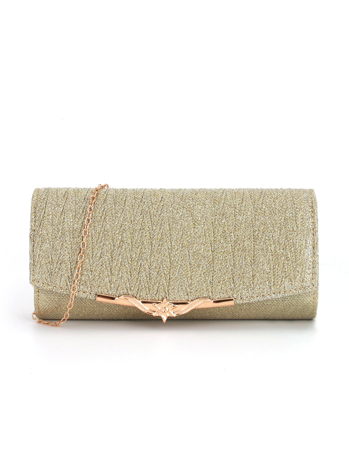 Metal veil pleated Clutch bag evening bag - MERGE.DAY.1.FREESTYLE