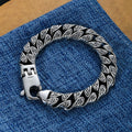 ang grass pattern silver-plated chunky bracelet - MERGE.DAY.1.FREESTYLE