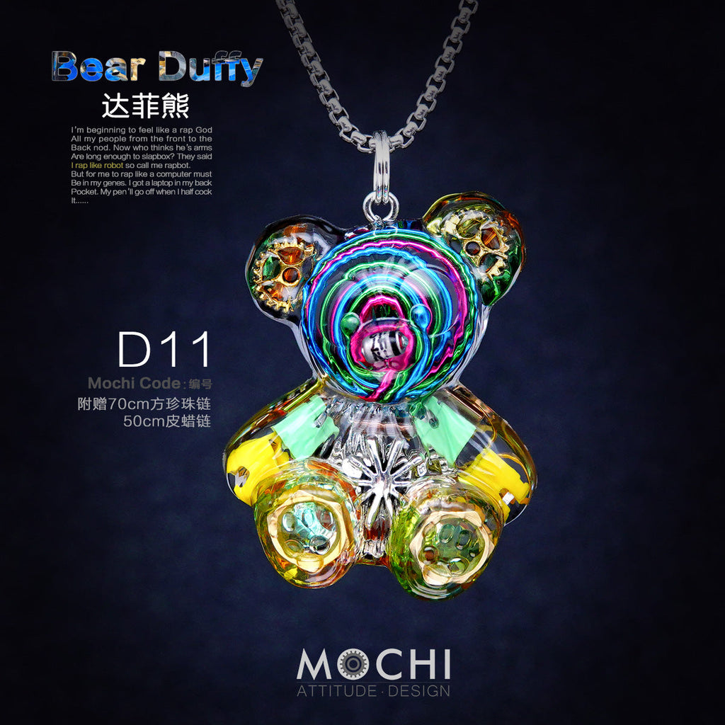 Creative Cyberpunk Duffy Bear Couple Necklace Sweatshirt Pendant - MERGE.DAY.1.FREESTYLE