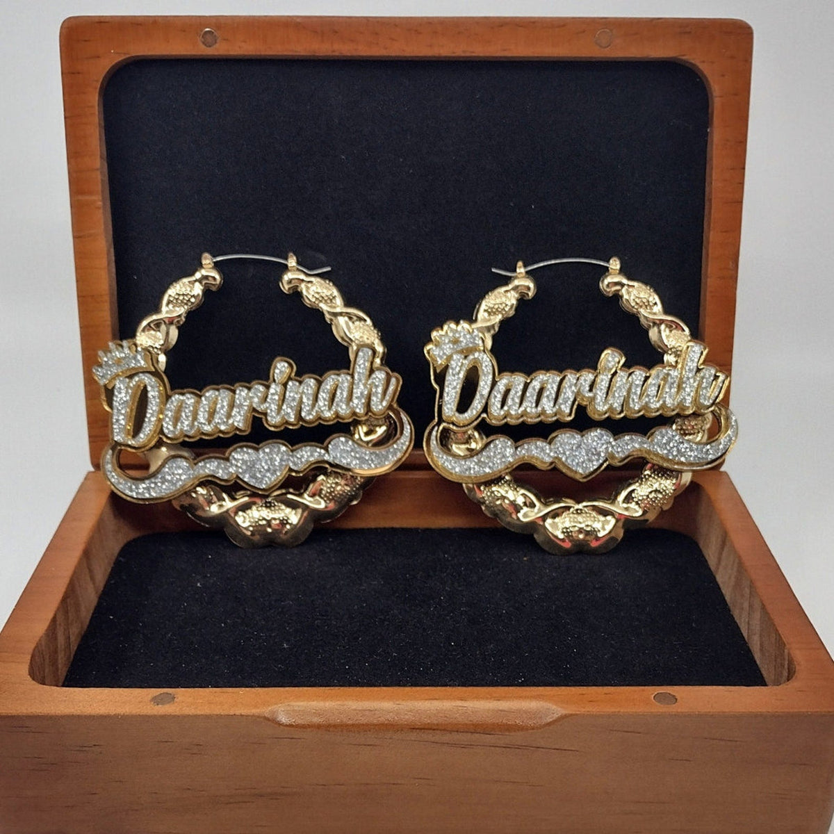 Acrylic Custom Name Necklace XO Hoop Earrings Set - MERGE.DAY.1.FREESTYLE