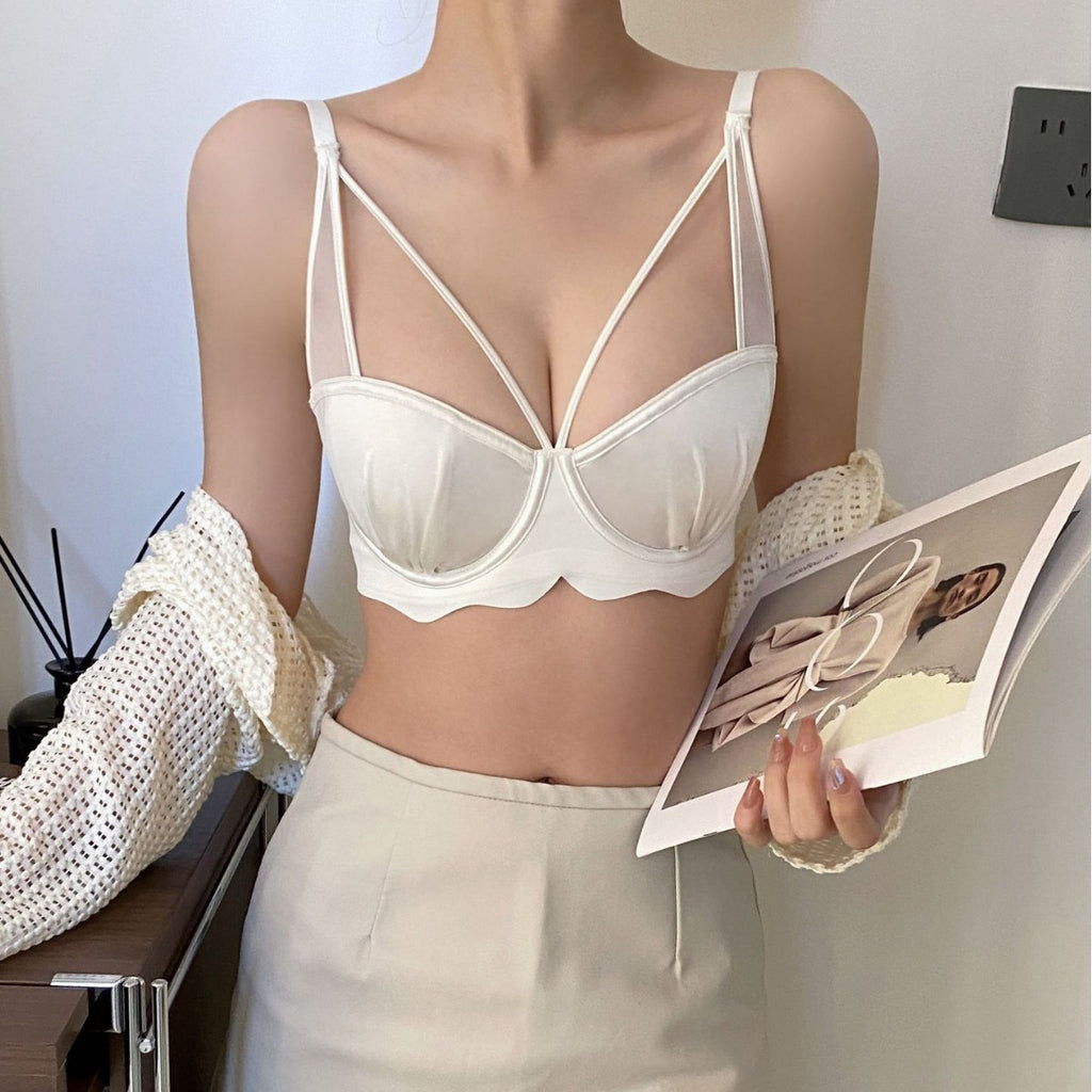 Thin Bra for Women with Large Busts, Designed for Smaller Busts, Featuring Soft Underwire for Lift and Shaping, Seamless Bra for Side Support and Minimizing Appearance of Large Busts
