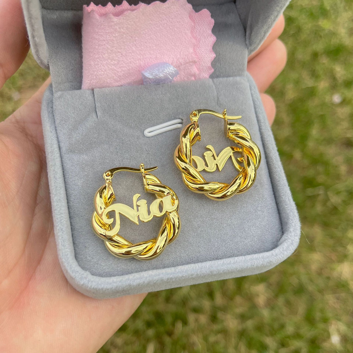 18mm Small Twist Custom Earrings - MERGE.DAY.1.FREESTYLE